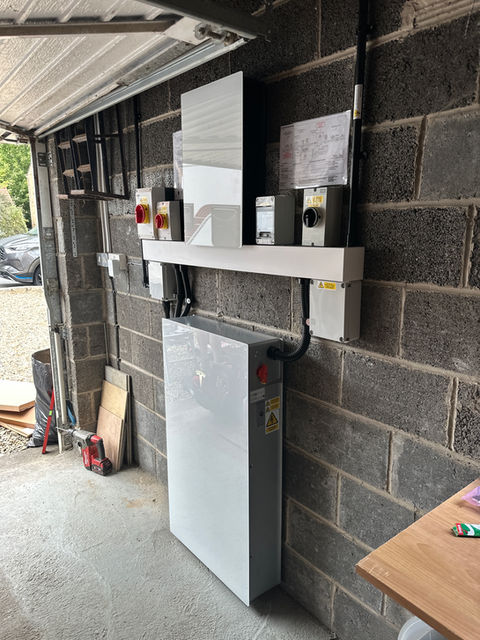 Control box in a garage