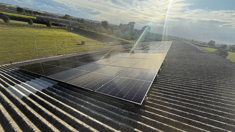 Warehouse solar panels