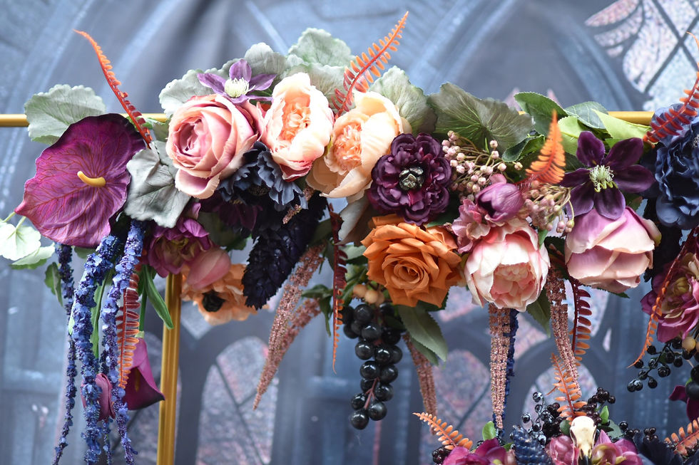 Thumbnail: Baroque Alternative Range Hanging Installation, Podium Table Decor Flowers