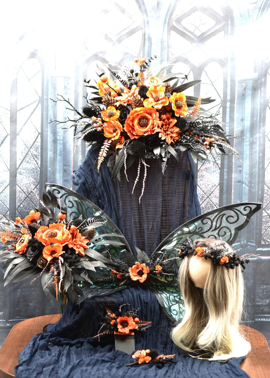 Miniatura: Midnight Harvest Alternative Bridesmaid Bouquet