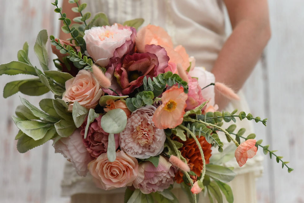 Miniaturbild: Melon Medley Mohn Pfingstrose Rose Brautblumensortiment