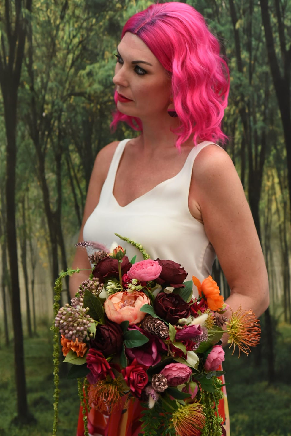 Thumbnail: Radiance Rose Willow Vine Bridal Bouquet