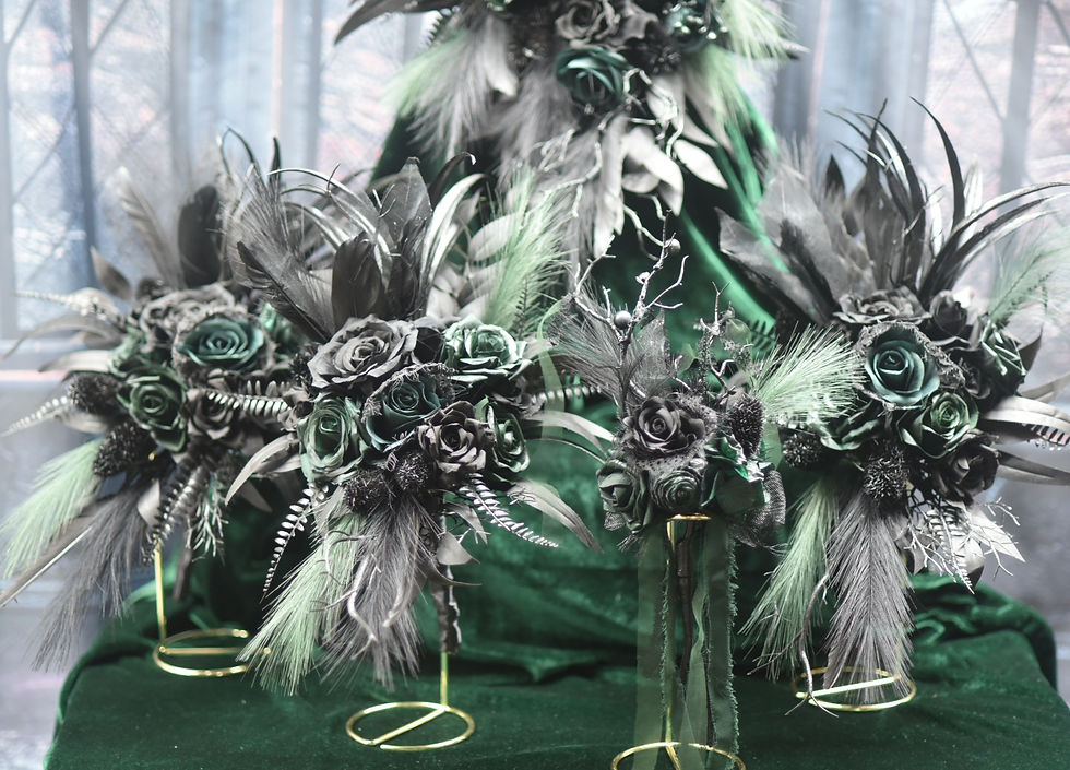 Thumbnail: Raven Green Alternative Wedding Flower Range