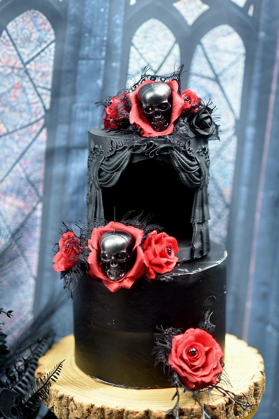 Miniatura: Decadence Rose/Dark Enchantment Alternative Cake Flowers Set