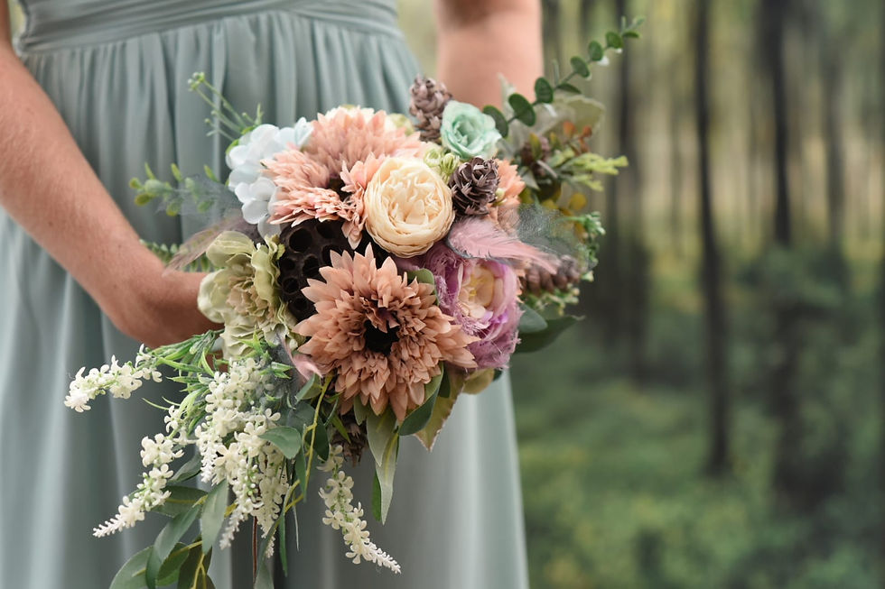 Boho Fairytale Sunflower Rose Bridesmaid Bouquet