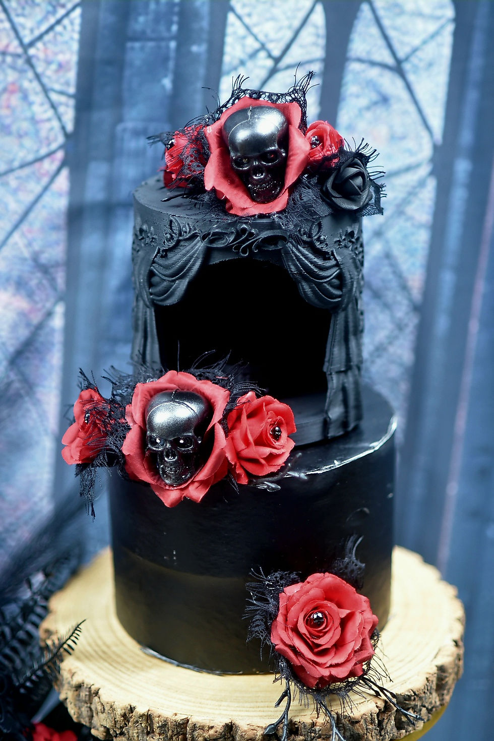 Μικρογραφία: Decadence Rose/Dark Enchantment Alternative Cake Flowers Set