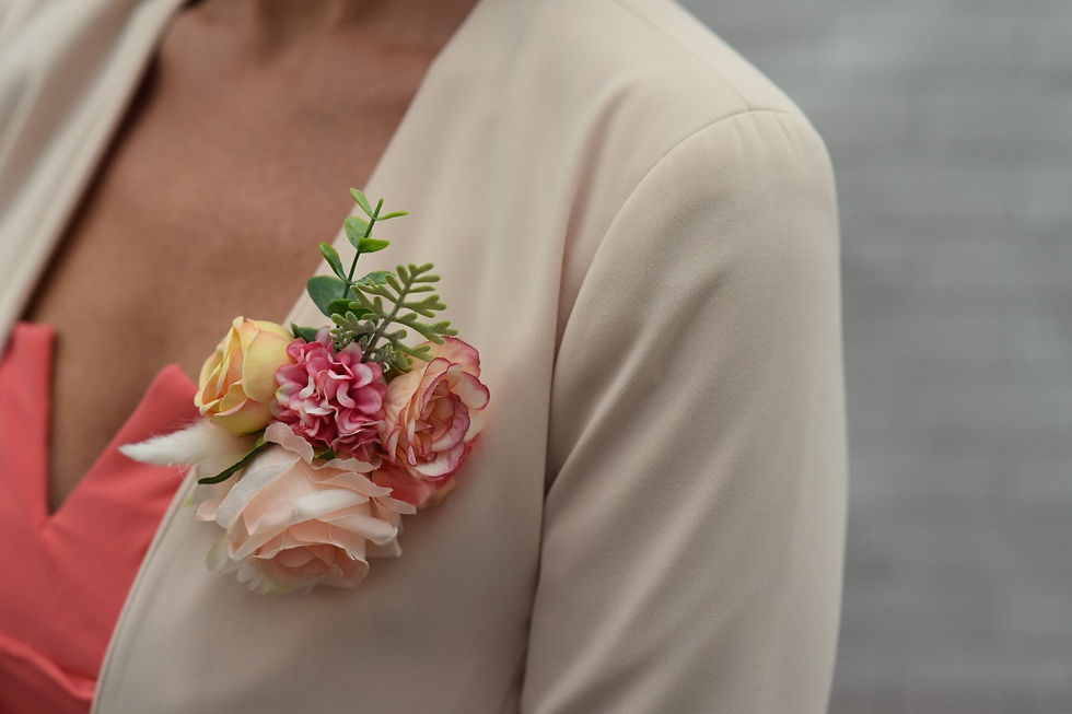Miniatura: Spilla Melone Medley Poppy Peony Rose Corpetto