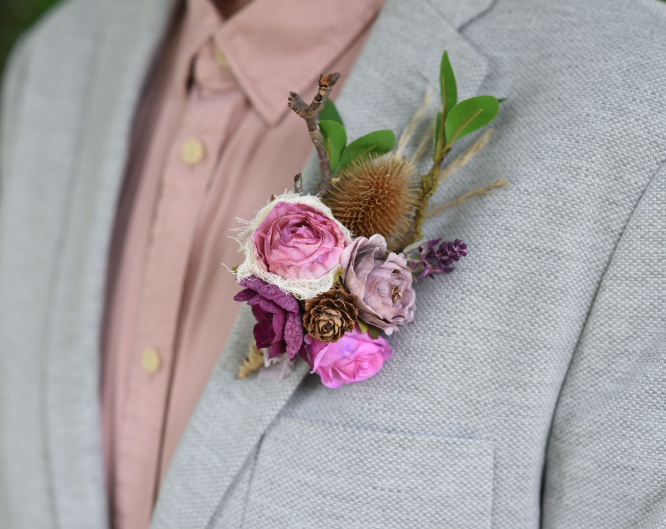 Fruit of the Enchanted Forest Fantasy Boutonniere Pin