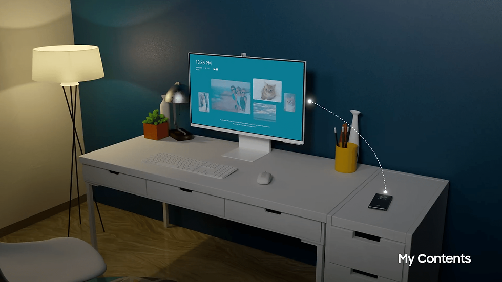 スマホ(たぶんGalaxy限定)が近づくとデータのシンクもしてくれる