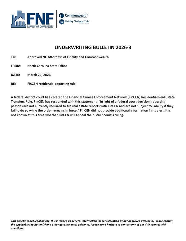 Underwriting Bulletin 2026-3 FinCEN vacation 20260324.jpg
