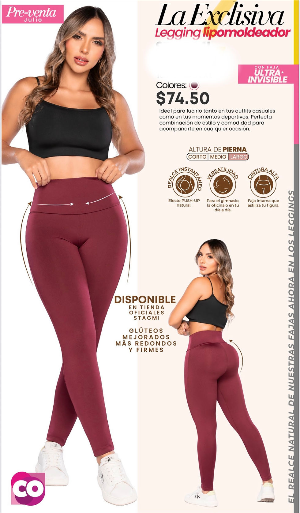 Thumbnail: Leggins con faja interna  levanta cola 
