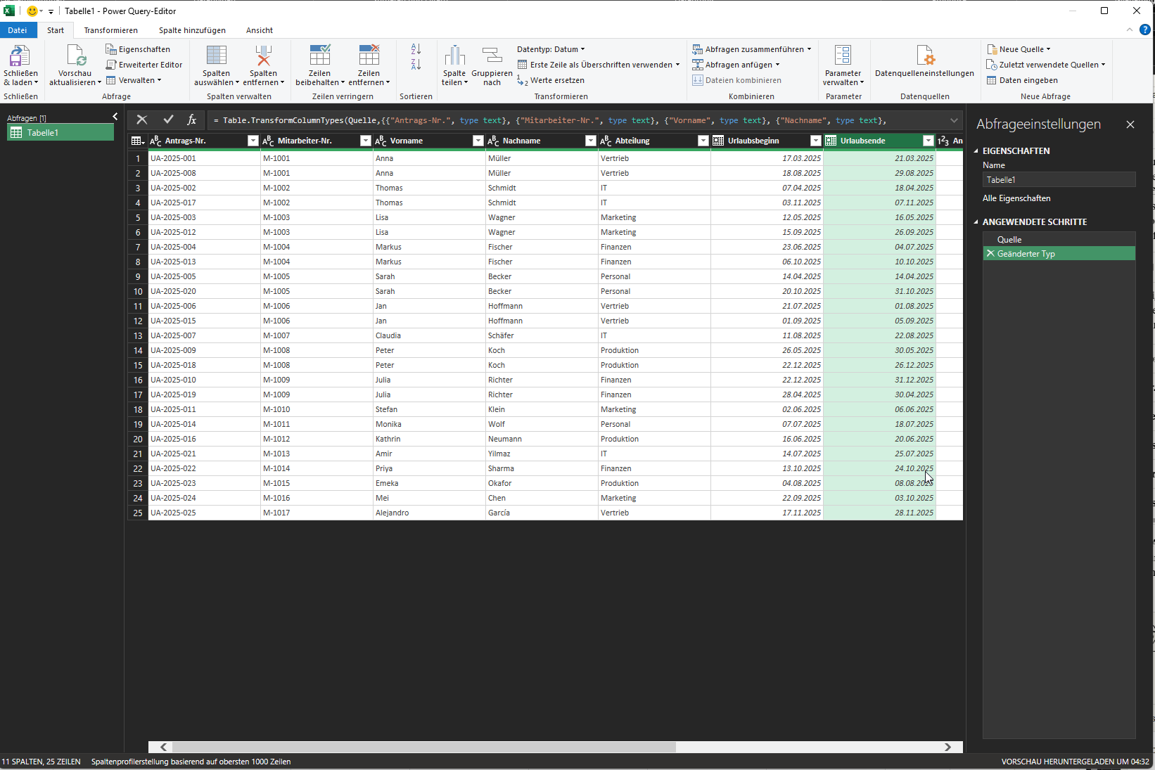 Power Query in Excel als Verarbeitungsschicht