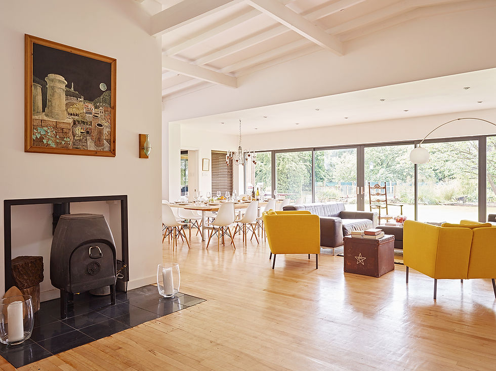 Living room to dining