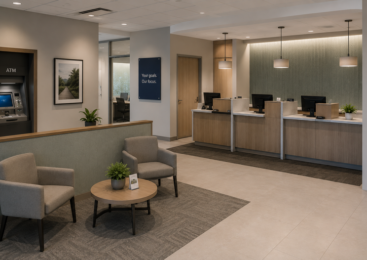 Modern Bank Teller Lobby — Design Concept