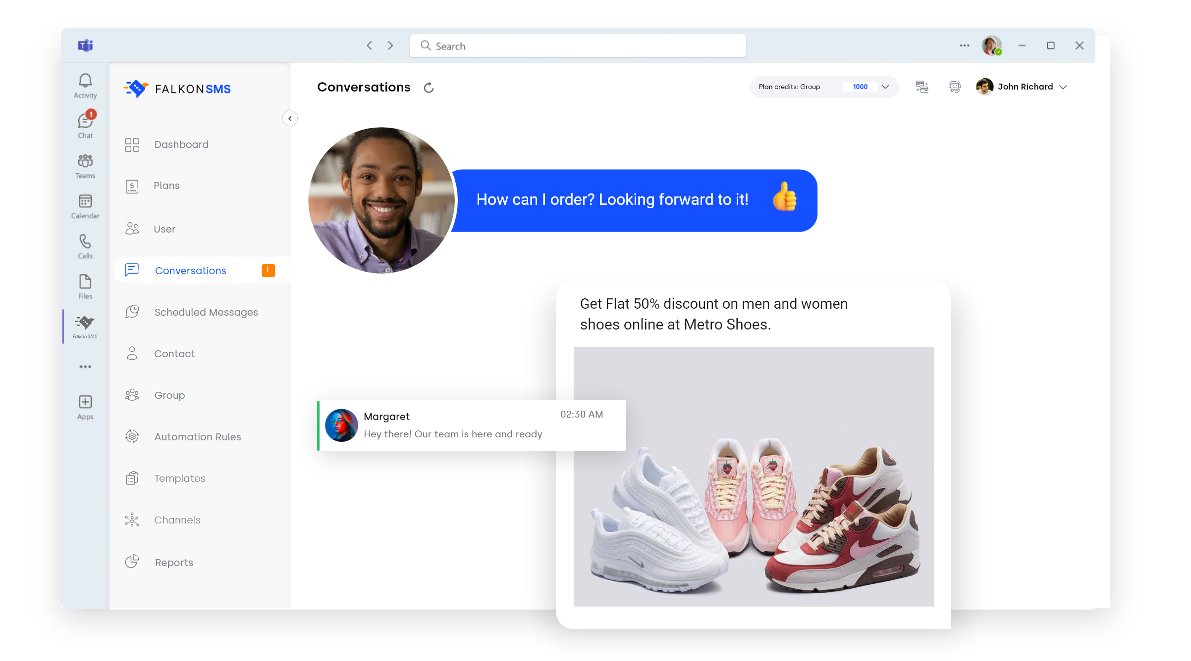 SMS Texting for Microsoft Teams