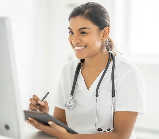 A therapist having a session with a behavioral health patient