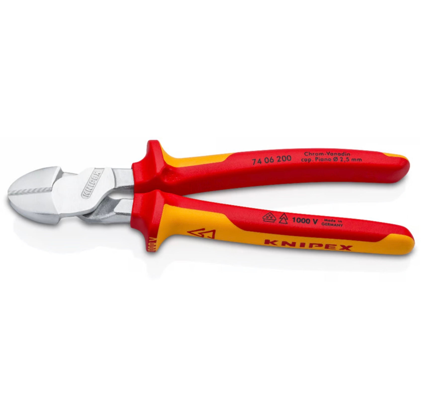 Knipex 74 06 200 VDE High Leverage Diagonal Side Cutter Pliers 200mm