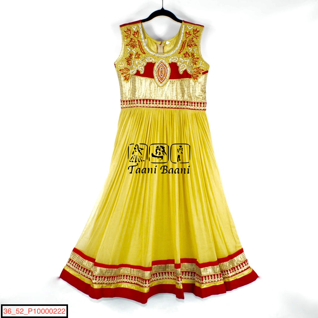 Skin colour dress in net with embroidery TAANI BAANI FASHION