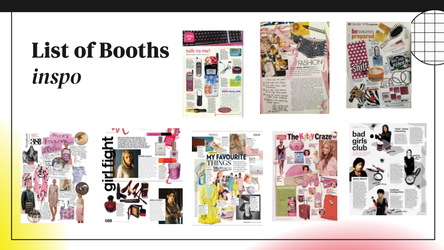 List of Booths Inspo
