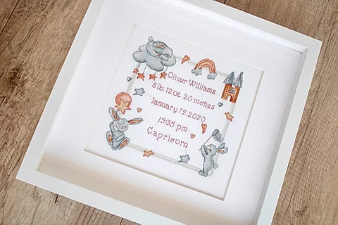 Thumbnail: LETI 934 Baby Record - Kit de Punto de Cruz LETISTITCH


