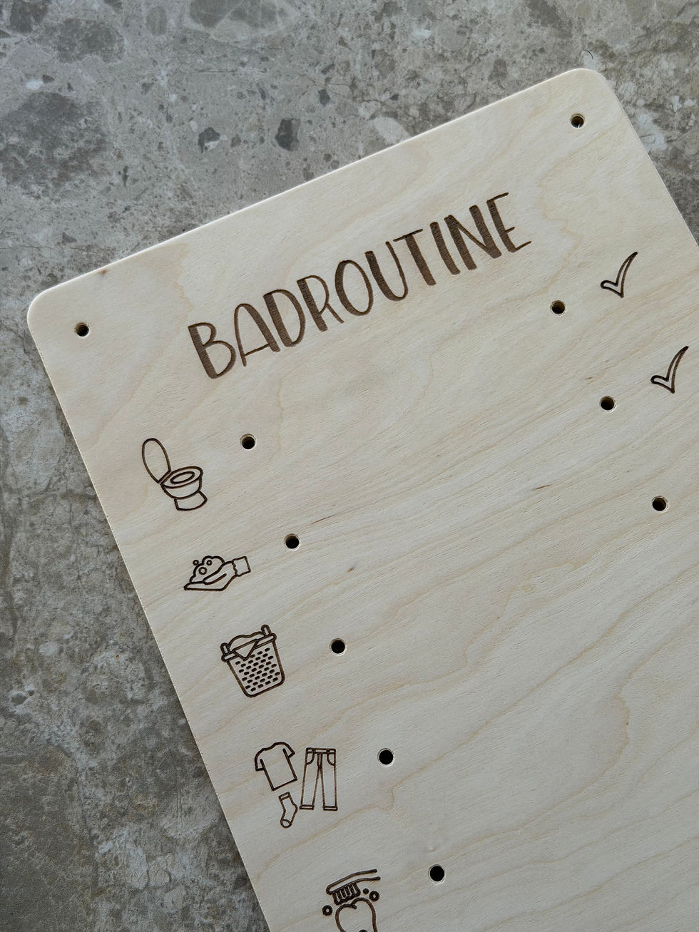 Miniaturbild: Badroutine-Tafel