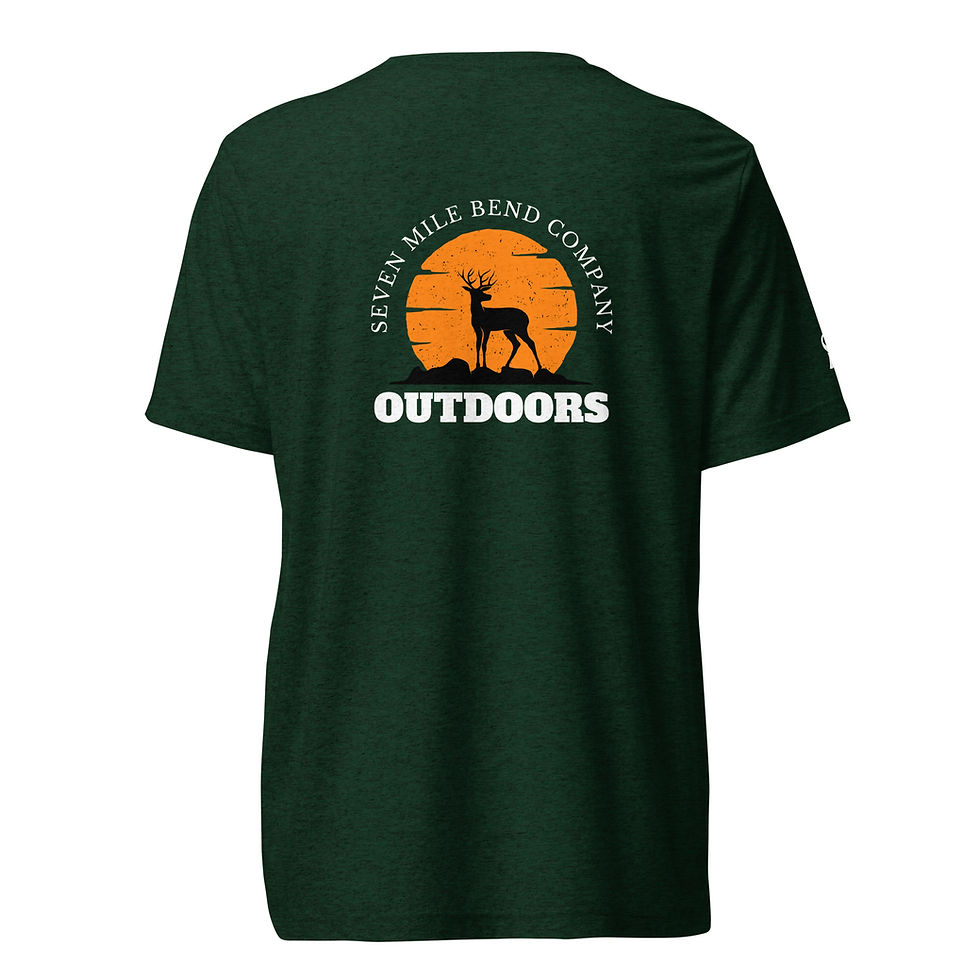 【Anyone more】Deer Stripe Collar Overfit T-shirt SMBC Outdoors Deer T-Shirt | Seven Mile Bend