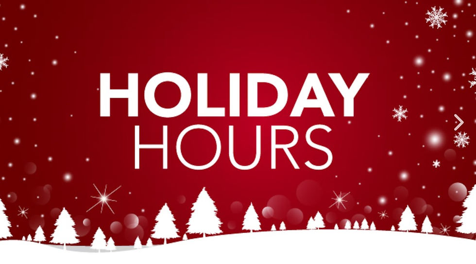 Holiday Clubhouse Hours