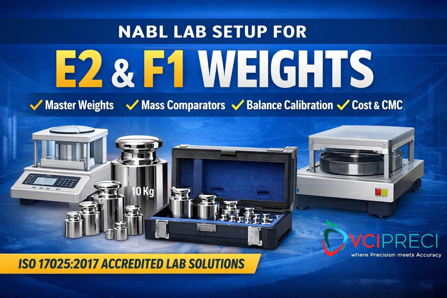 Lab Impex Spools NABL Lab Setup for E2 and F1 Weights – Master Weights, Mass Comparator ...