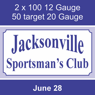Jacksonville 2 x 100 12 gauge sporting & 50 x 100 20 gauge June 28 2026