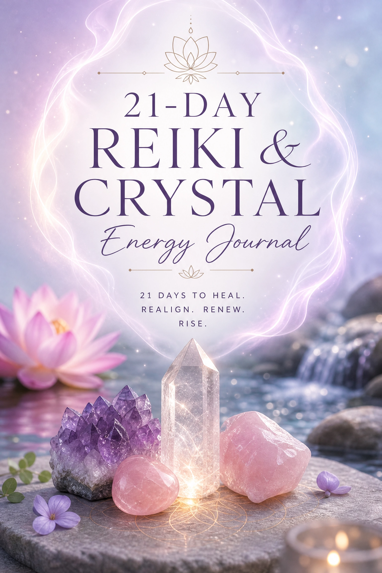 21-Day Reiki & Crystal Energy Journal: A Journey to Inner Harmony