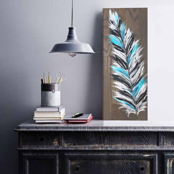 All Ages Make Take Feather Pallet Art