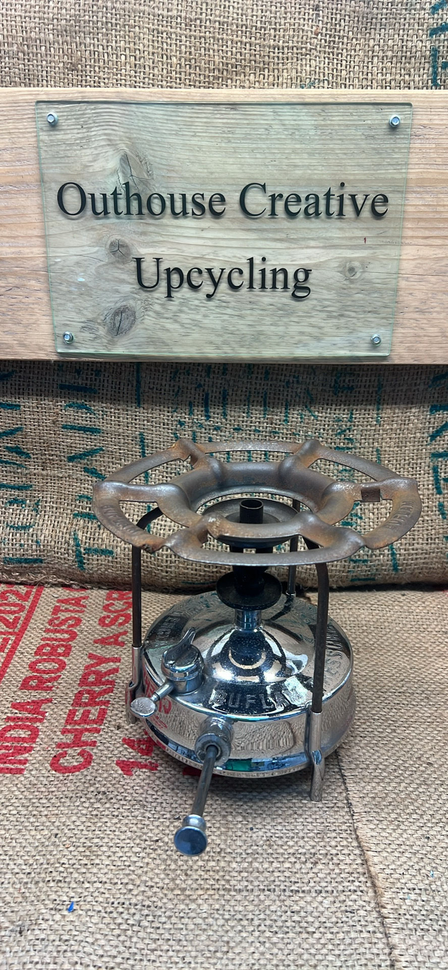 Vintage 1950s Buflam Chrome Brass Camping Pressure Stove – Made in England
