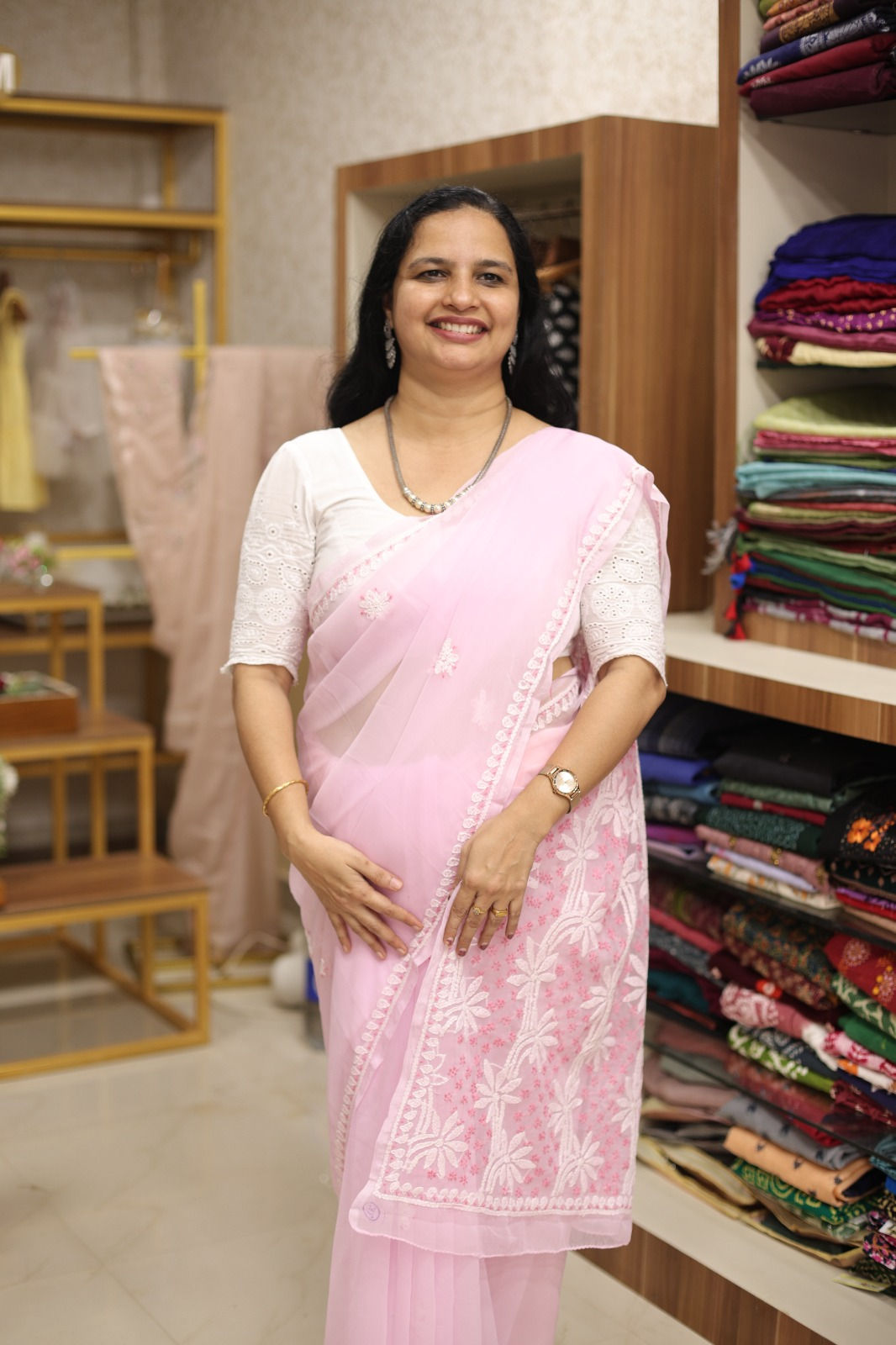 HANDWORKED CHIKANKARI SAREE COLLECTIONS (RDSA-329)