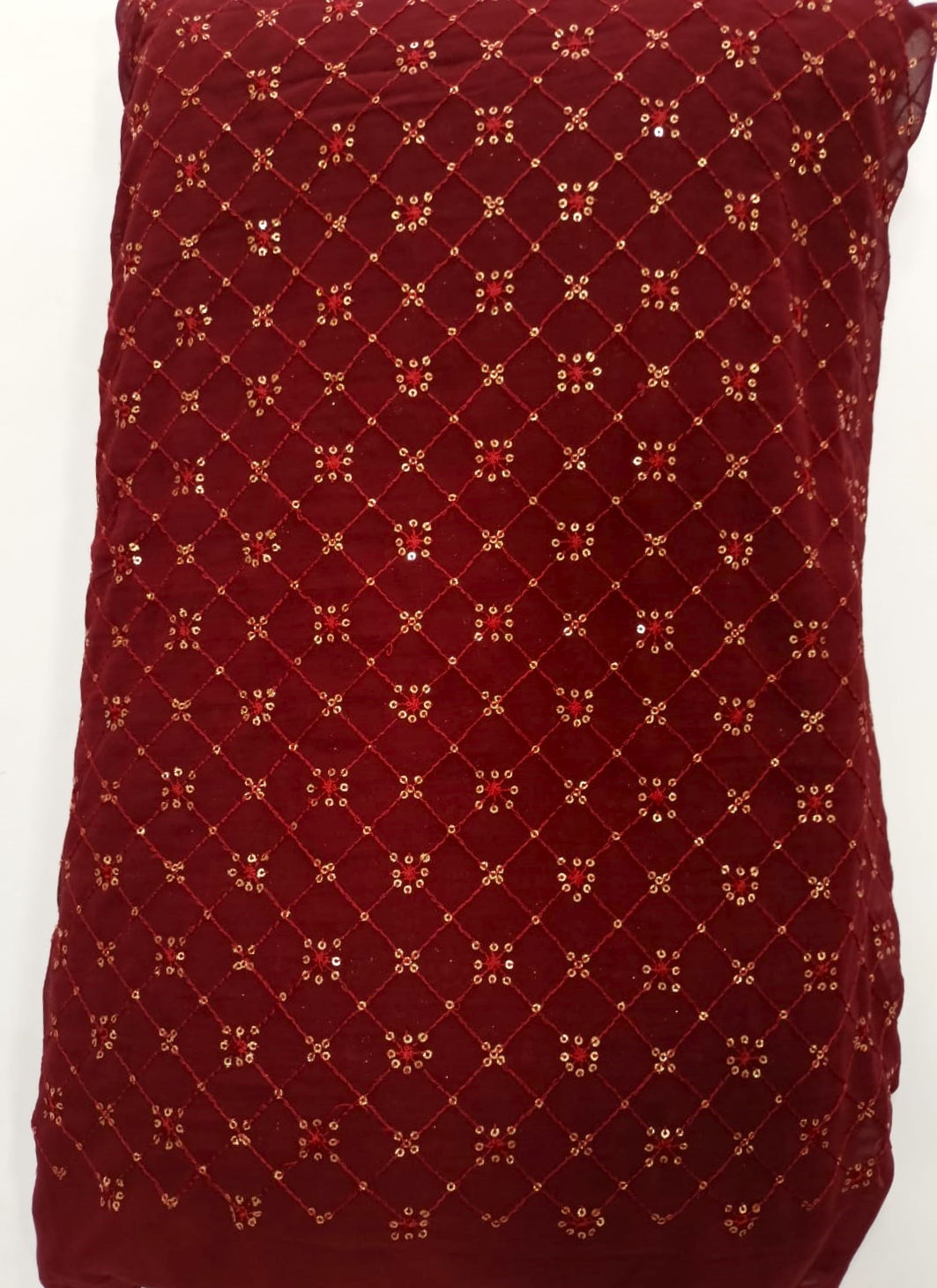 Sequenced and Embroidered Georgette (0.5 Metre Qty)- (RMGT-SK-17)