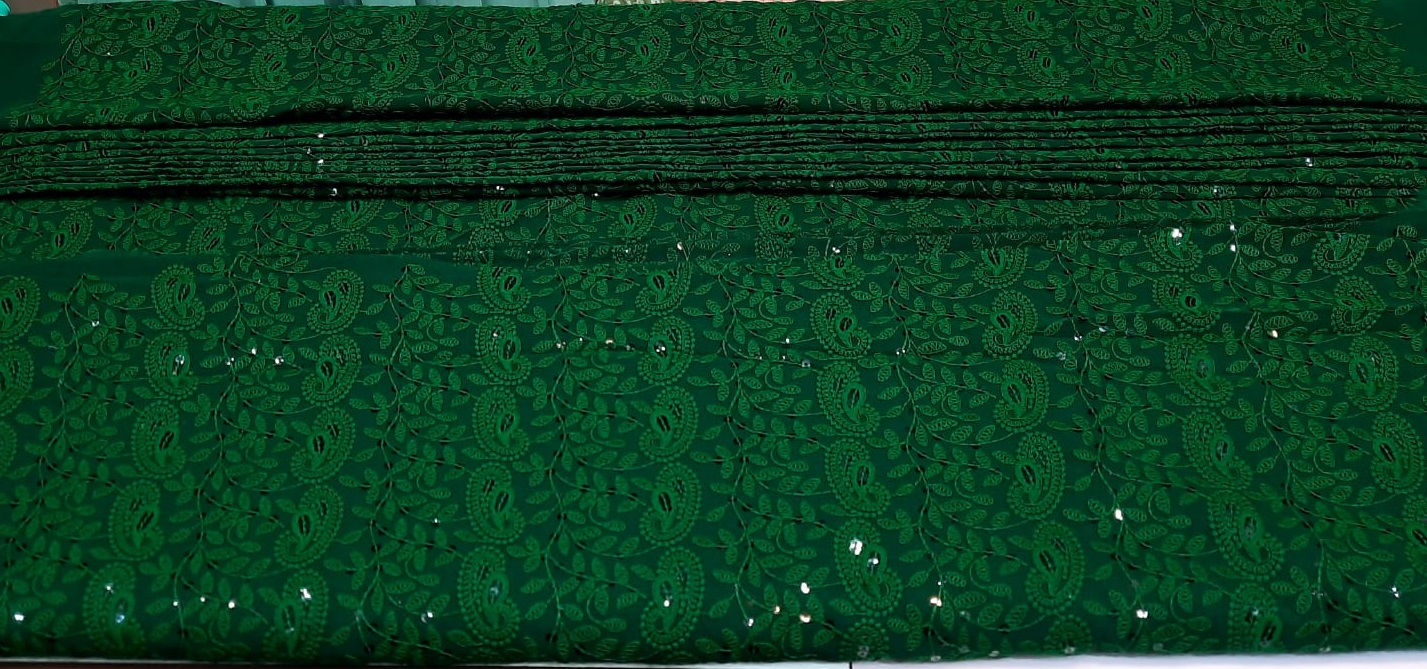 Embroidered Georgette Material (0.5 Metre Qty)- (RMGT-E-8)