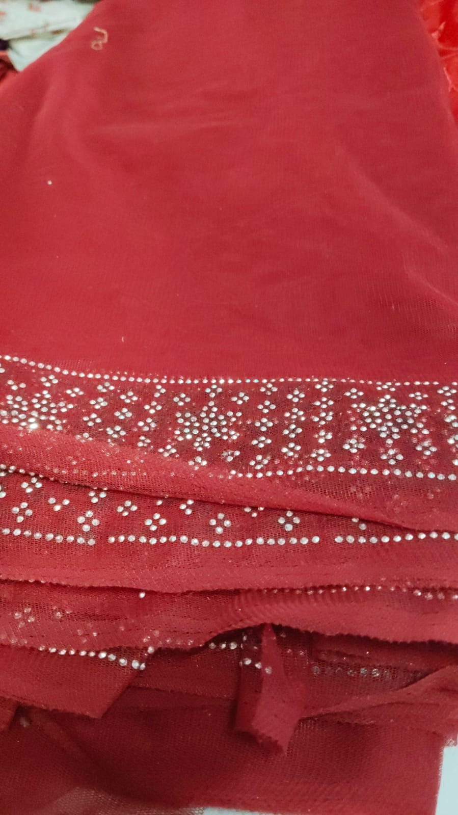 Embroidered Net- (0.5 Metre Qty)- (RMNT-ST-008)