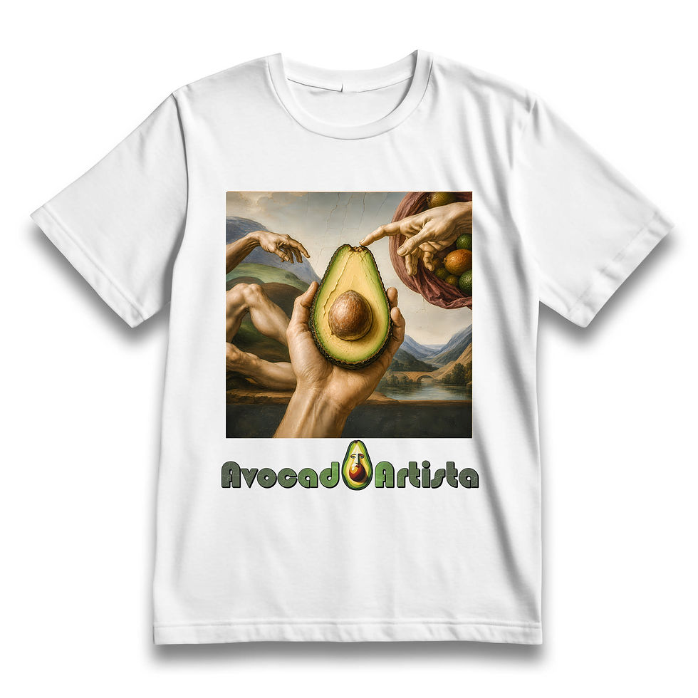 Avocado nella Creazione di Adamo come se fosse creato l'avocado