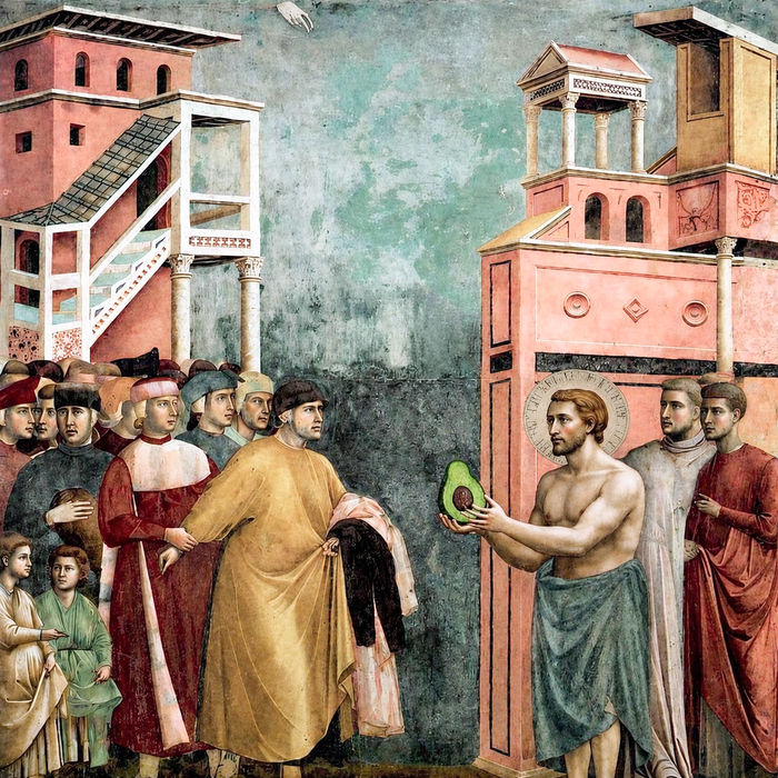 San Francesco si spoglia dei suoi beni e Rinuncia per il Frutto