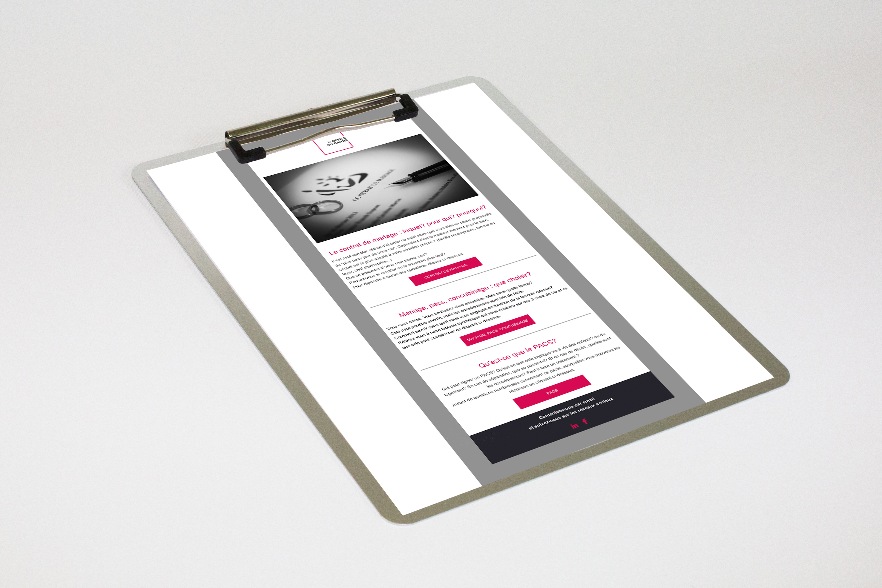 Newsletter Mariage, Pacs...