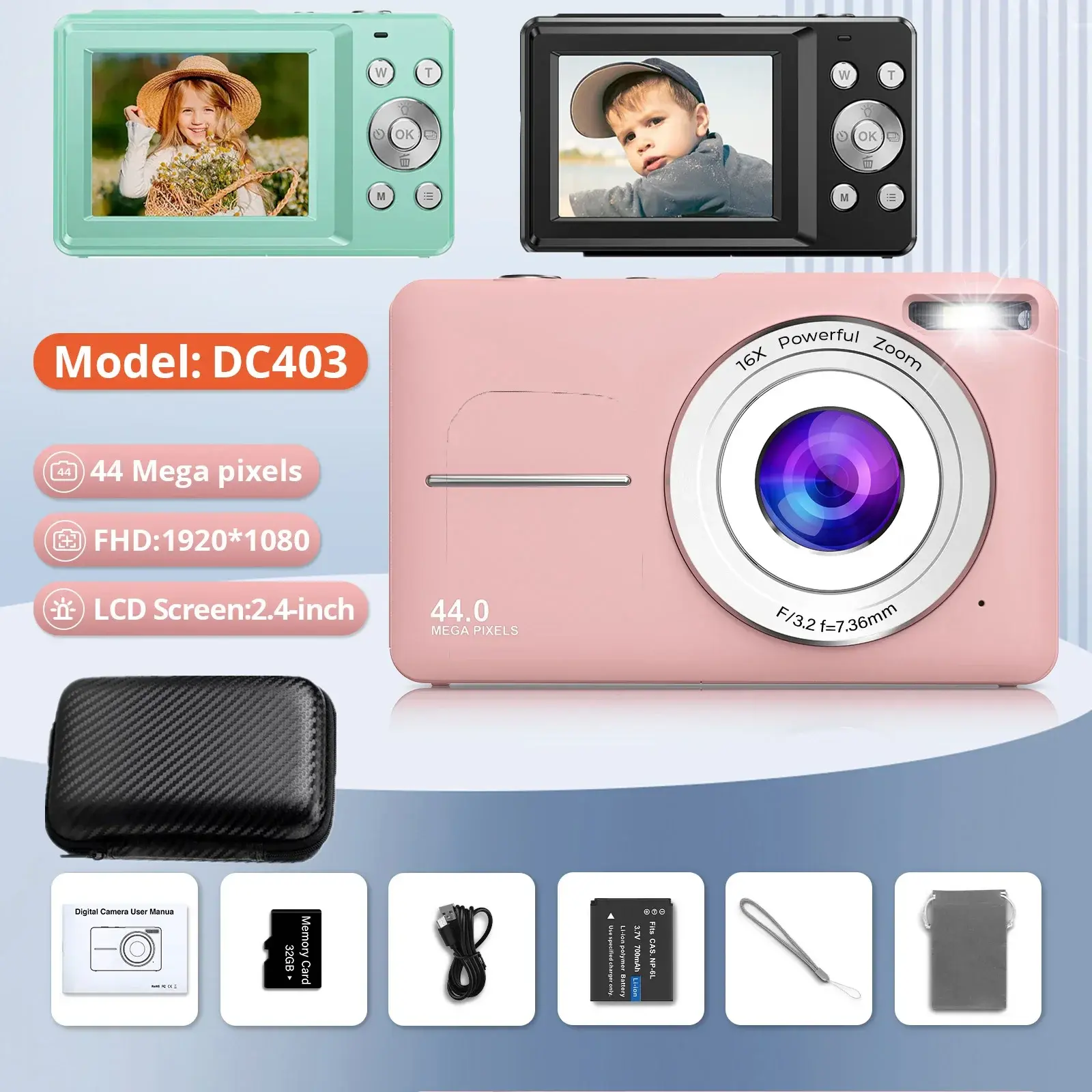 HD 1080P 2.4 Inch Digital Camera