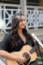 Wedding singer and guitarist performing live during a Brisbane wedding ceremony.