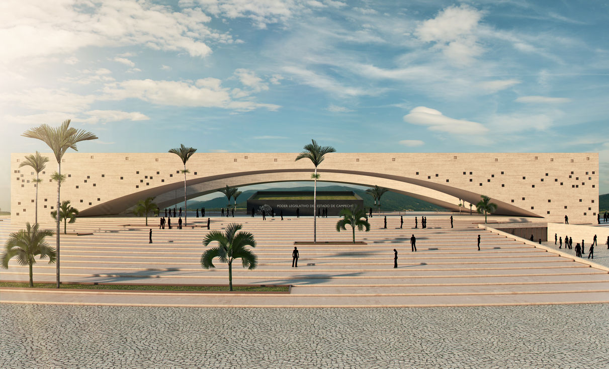 Palacio Legislativo Campeche, Arq. Luis Jorge Pavón. Urbanismo