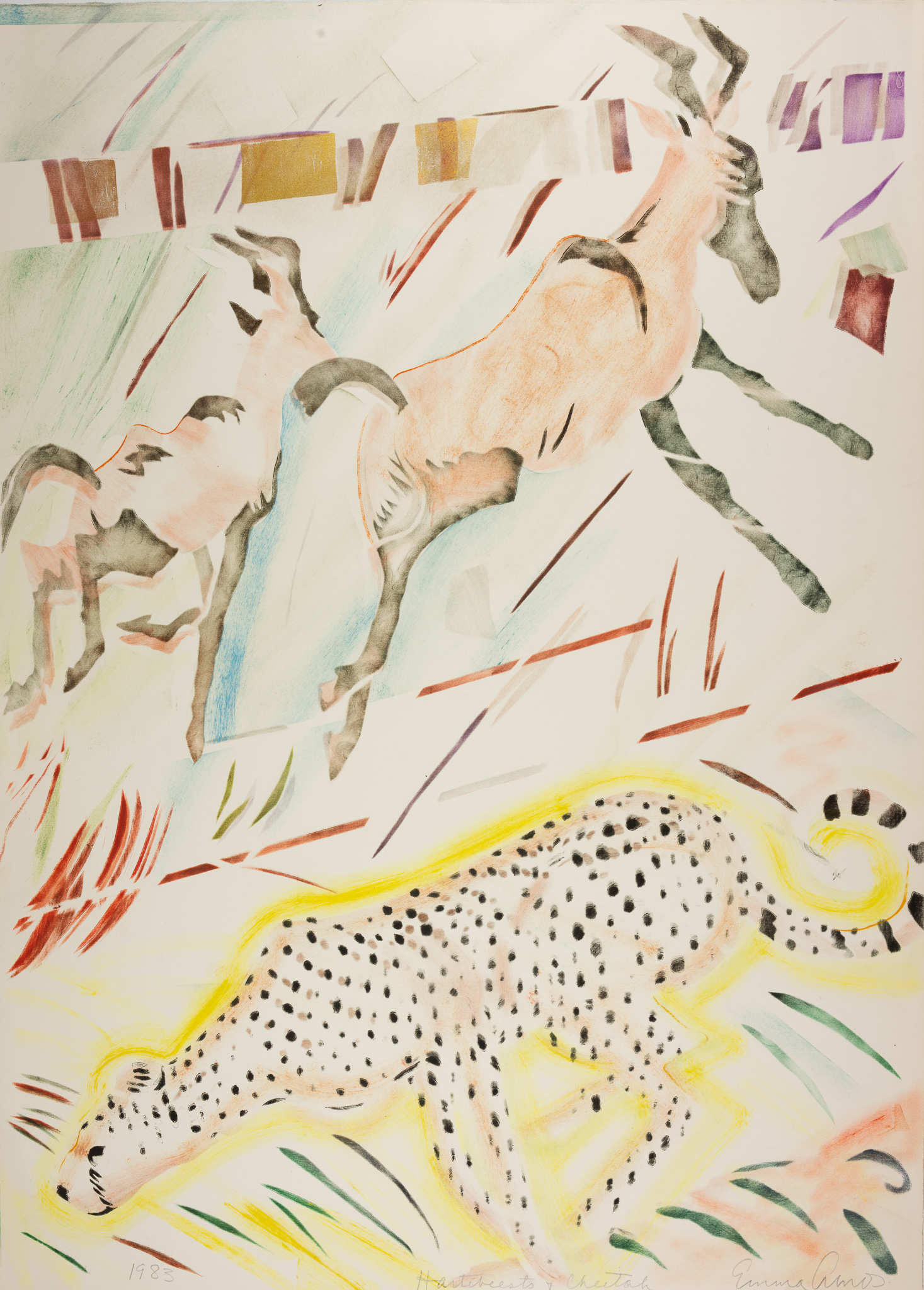 Hartibeests & Cheetah, 1983