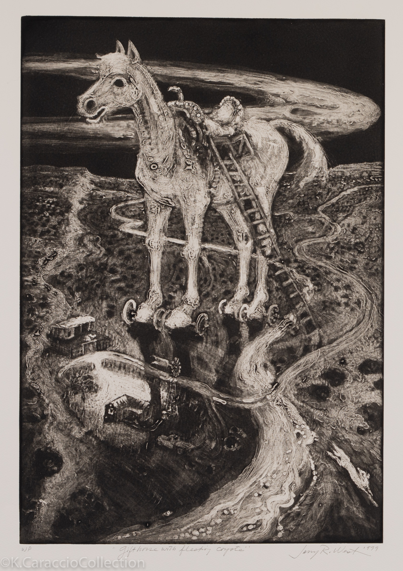 Gift Horse with Fleeting Coyote, 1999