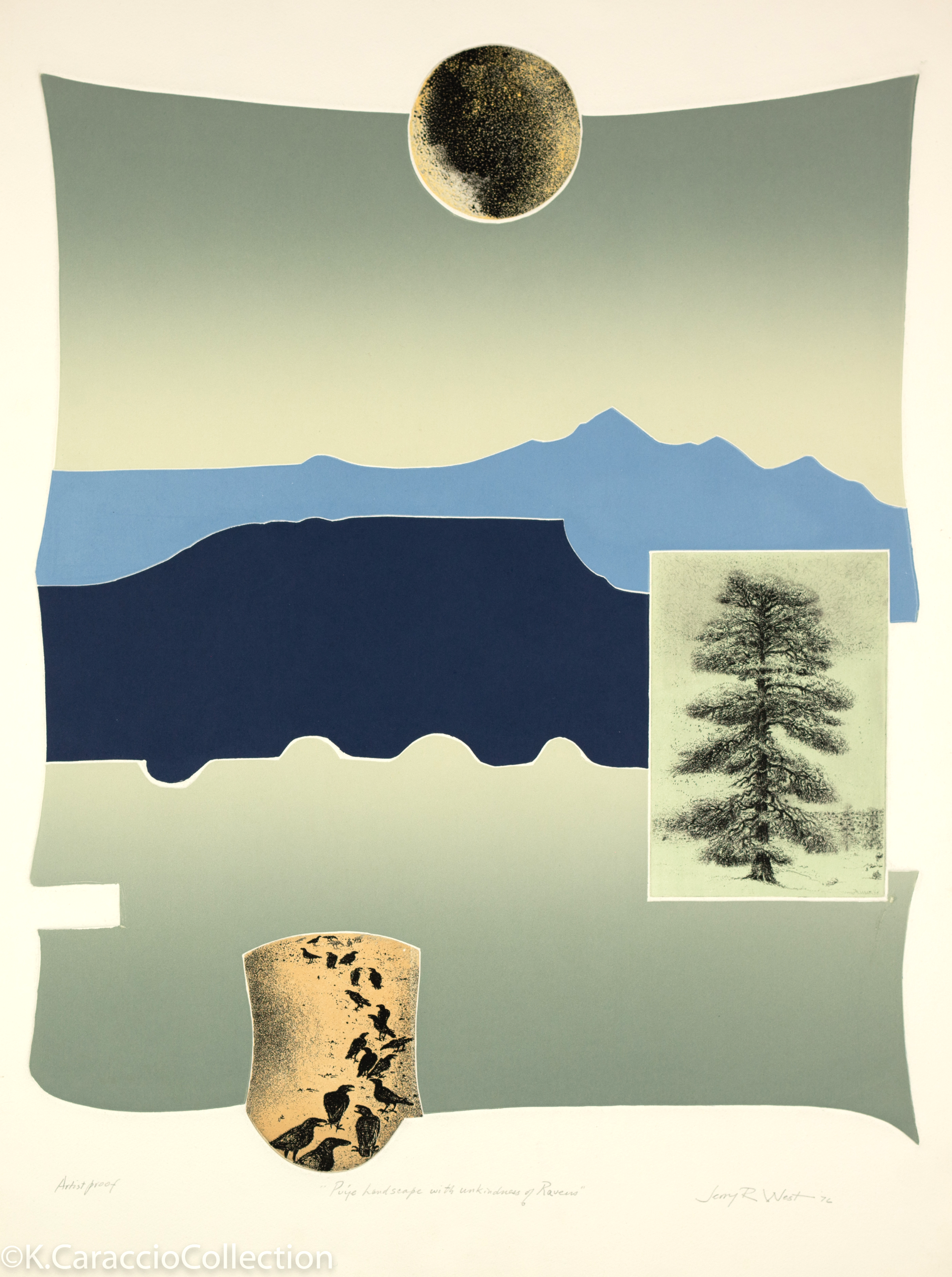 Puye Landscape with unkindness of Raven