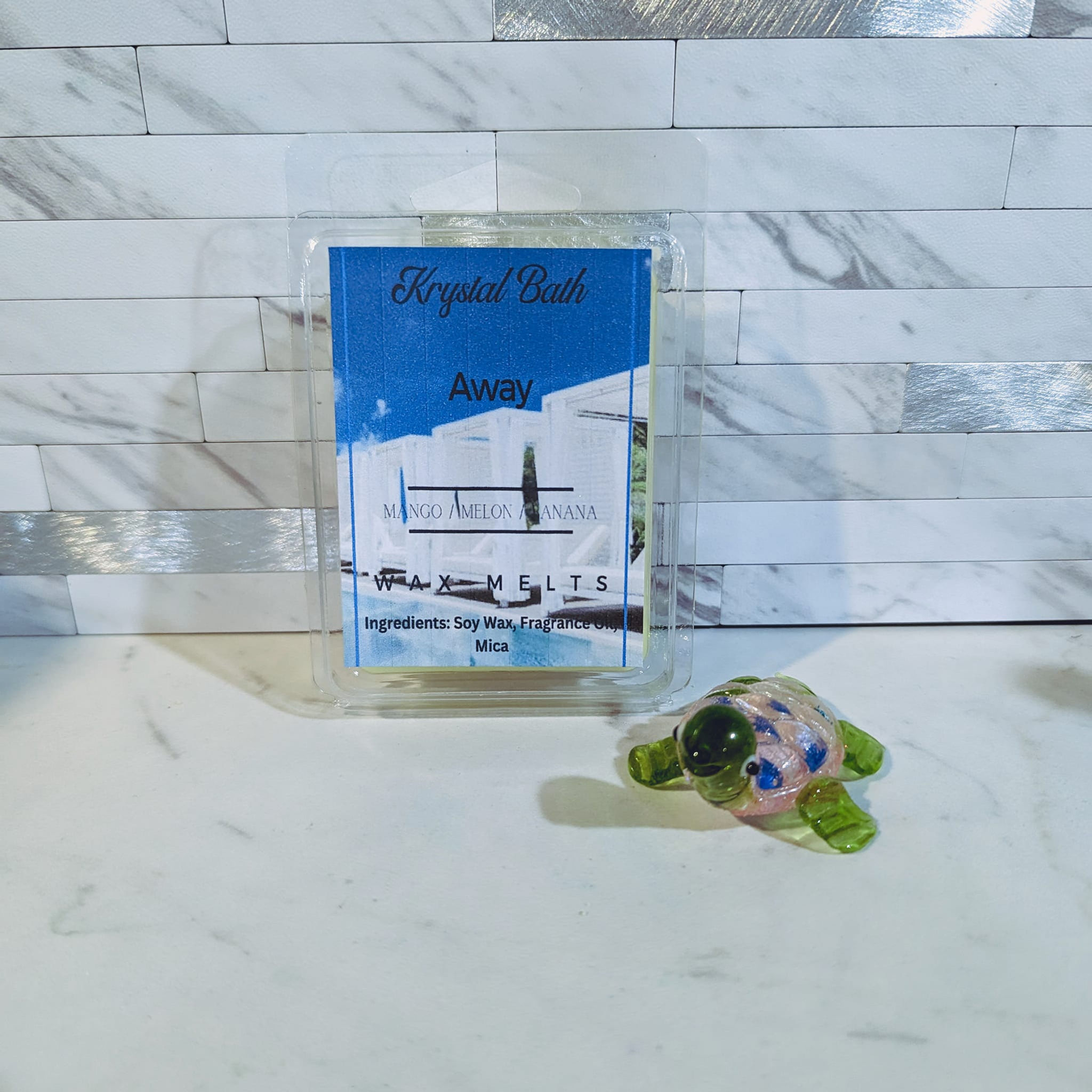 wax melts on a marble background