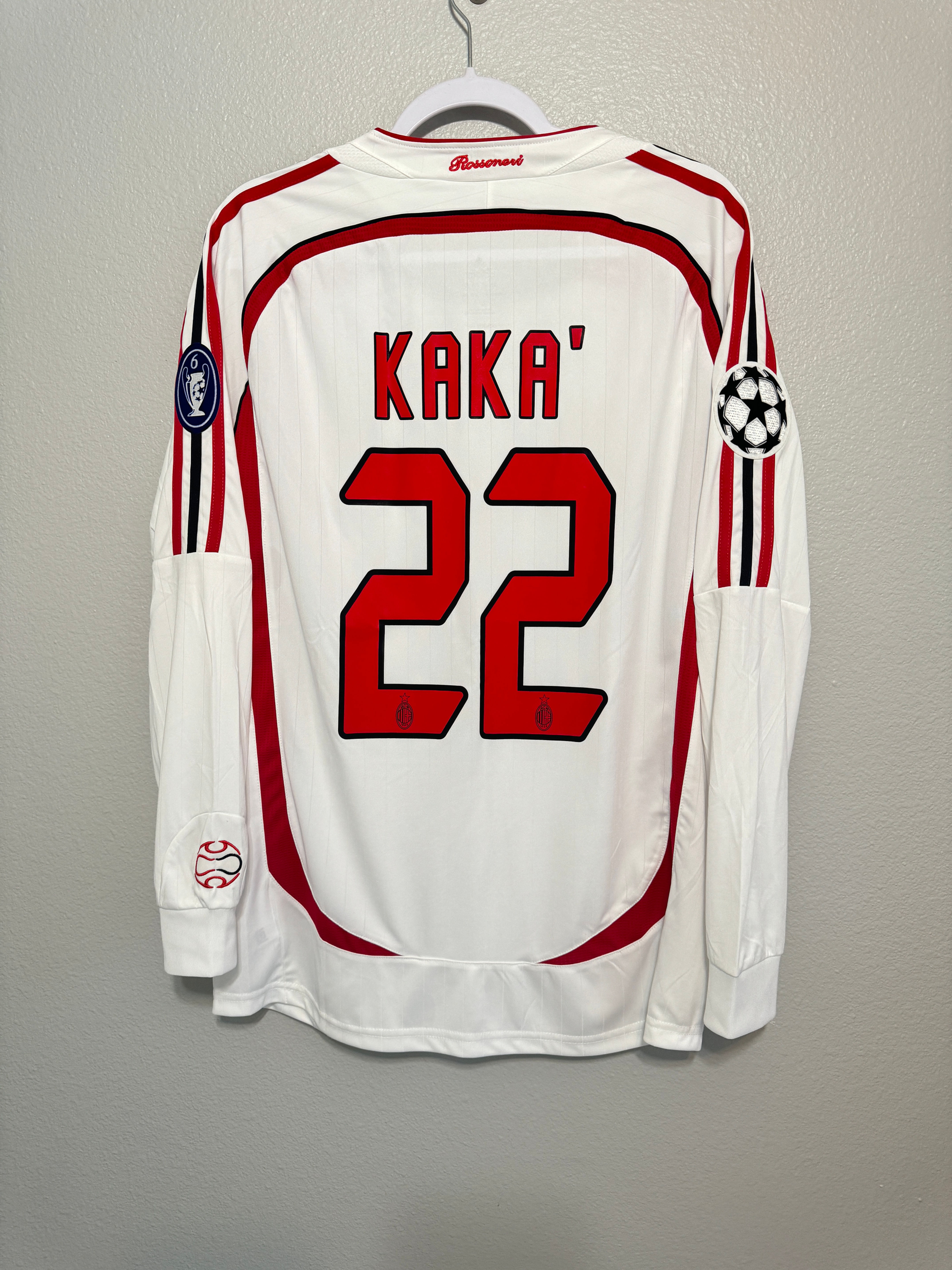 AC Milan 2007 Kaka UCL long sleeve final jersey