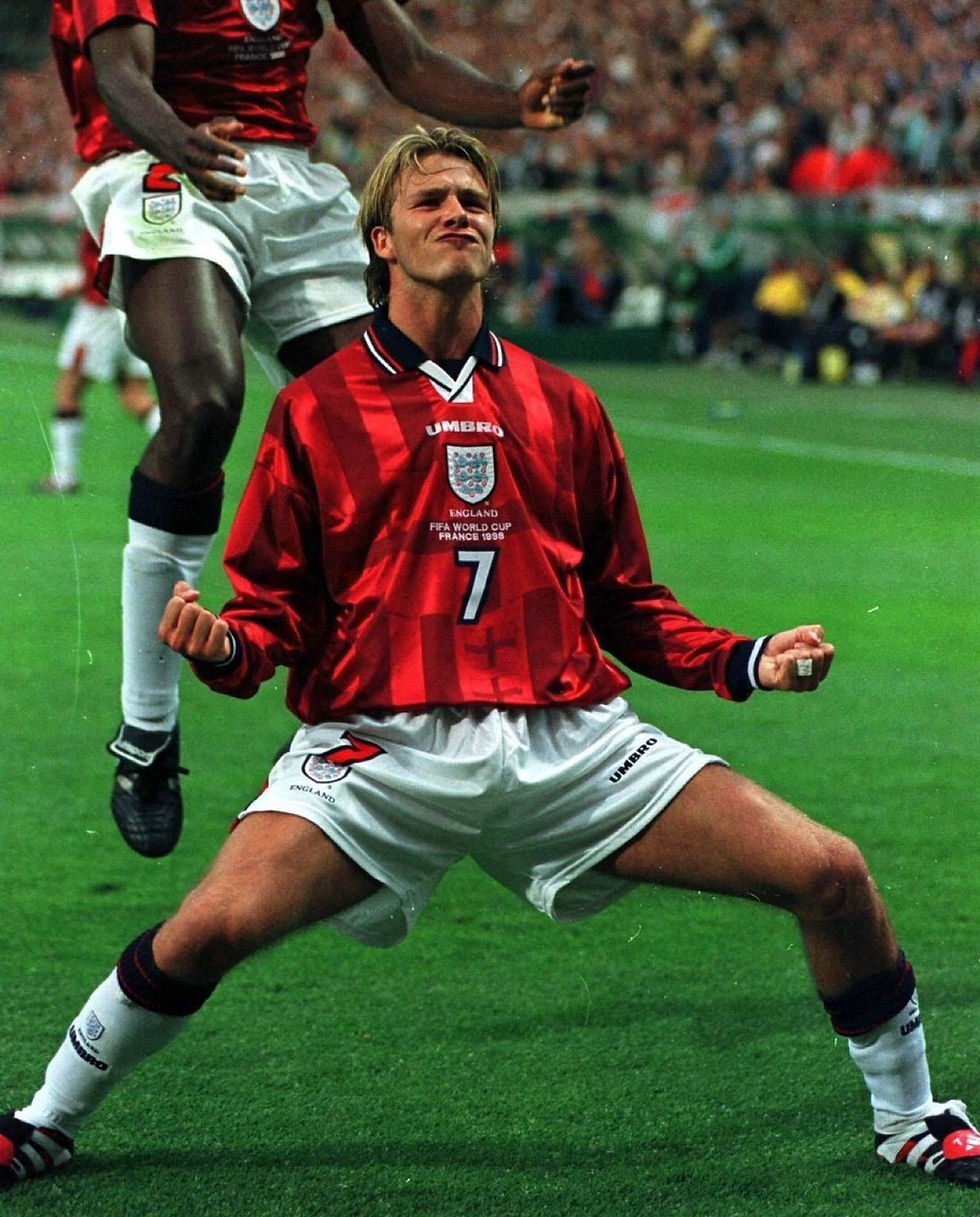 Thumbnail: England 1998 Beckham World Cup away jersey
