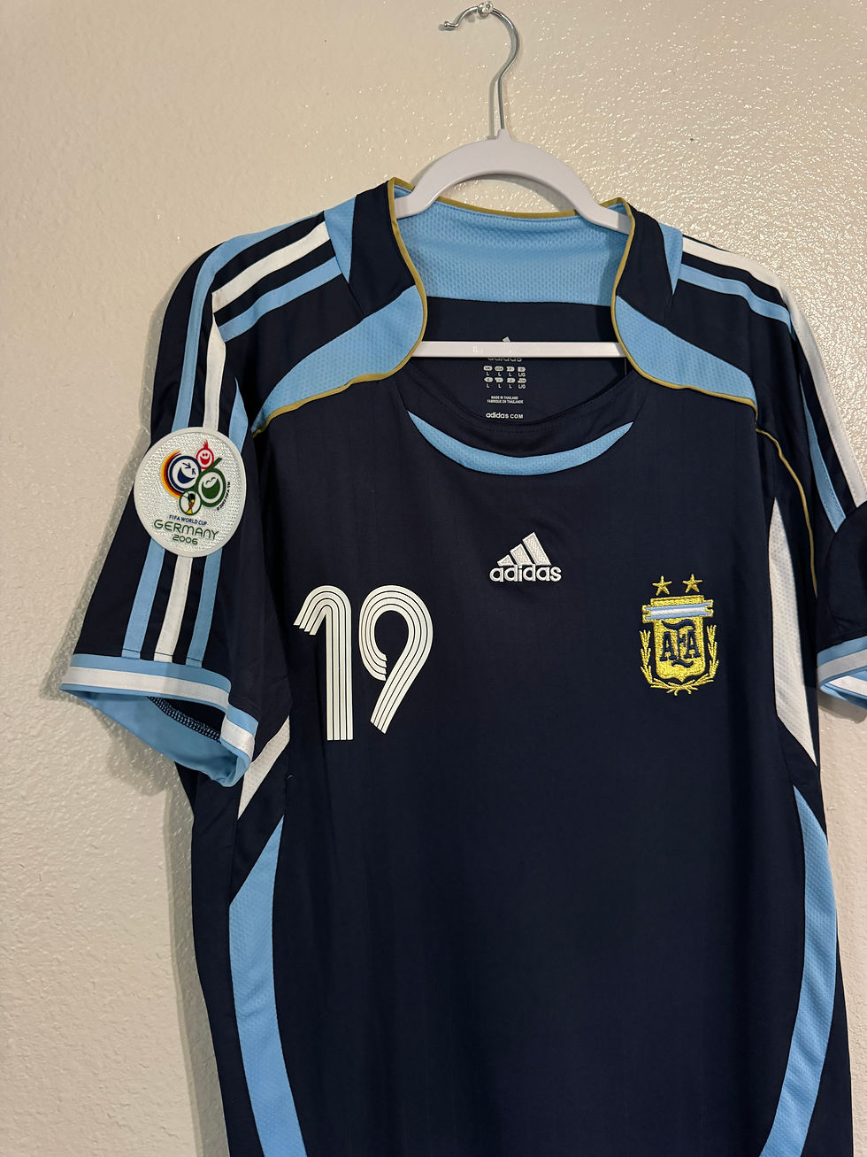 Thumbnail: Argentina 2006 Messi World Cup away jersey