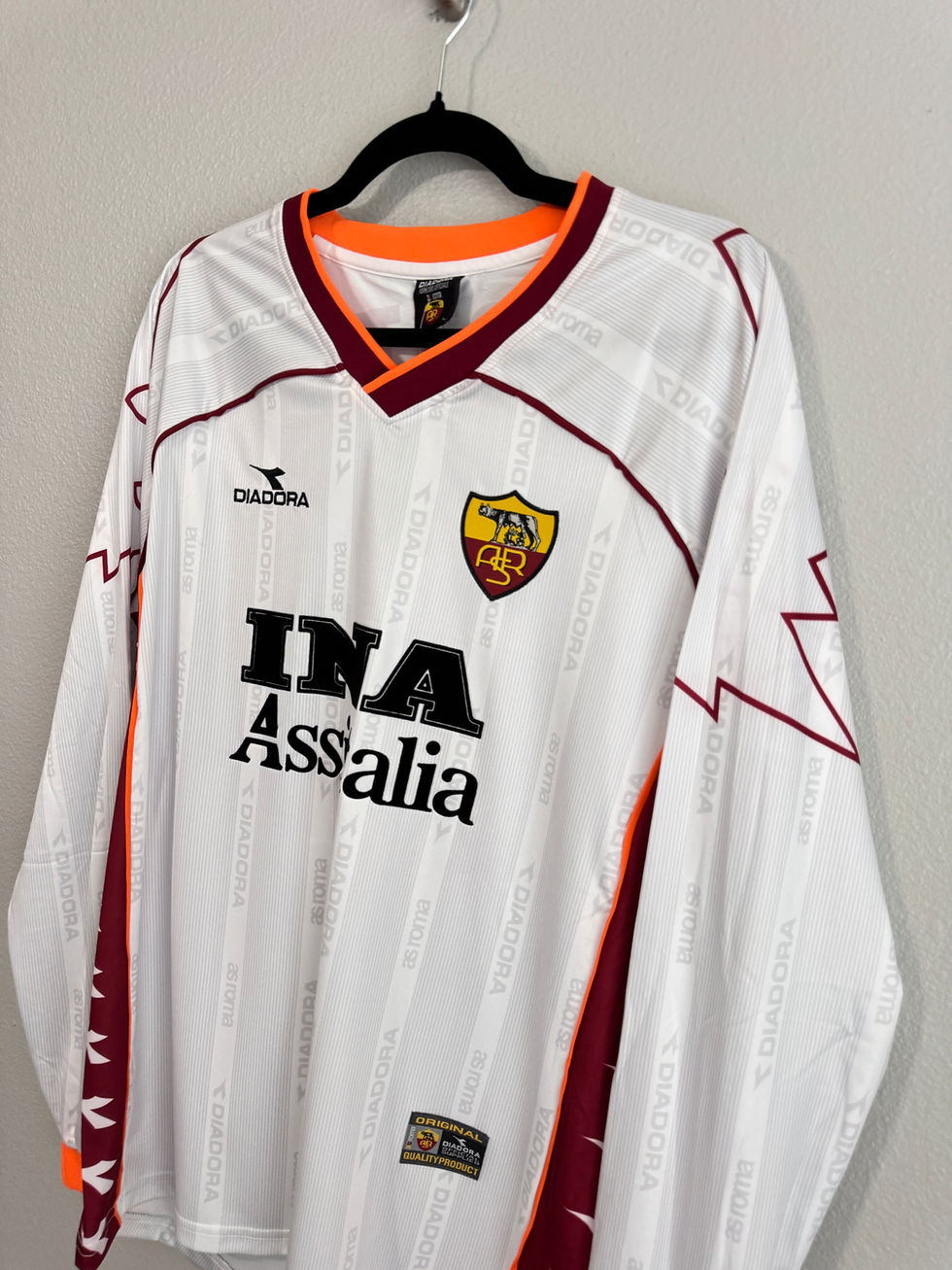 Thumbnail: AS Roma 1999/2000 Totti home long sleeve jersey 